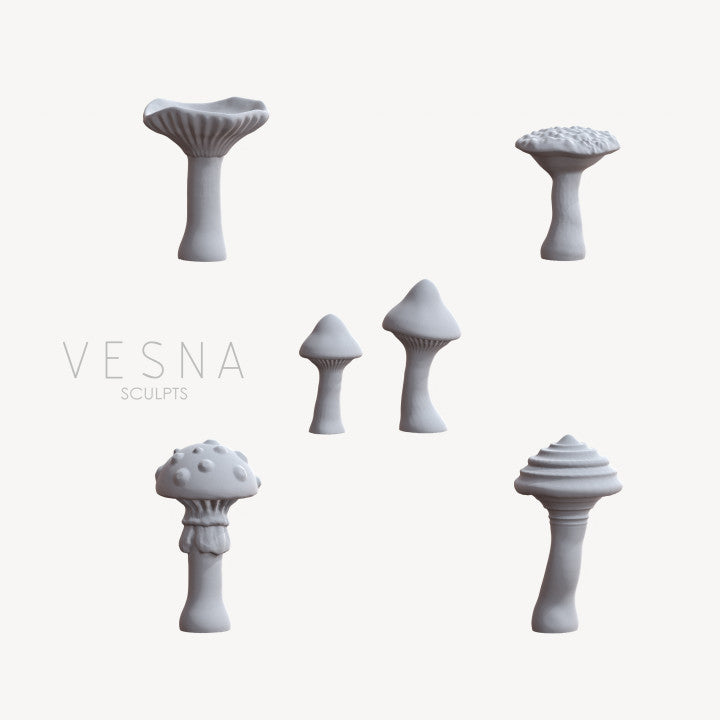 Fantasy Forest Mushrooms