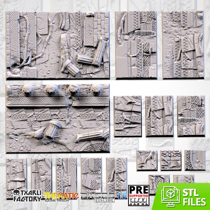 Ancestral Ruins Square Bases By Txarli Factory