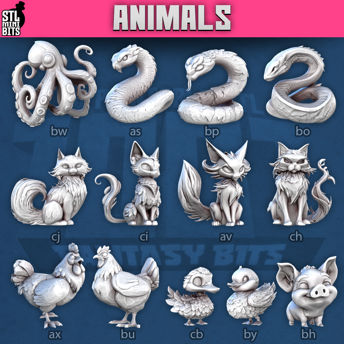 Animals by STL Miniatures