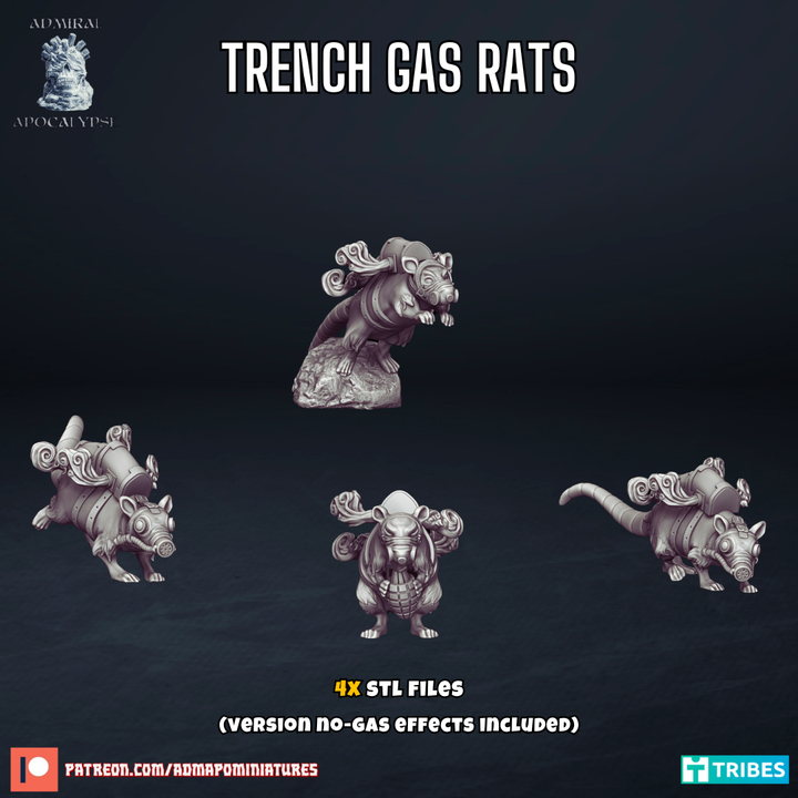 Trench Gas Rats – Miniature Horde