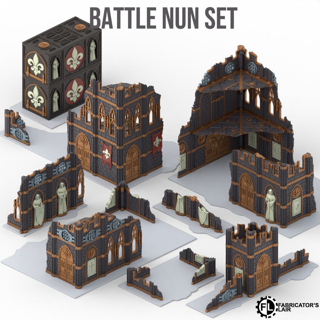 11th Edition Folding Terrain - Battle Nun Set
