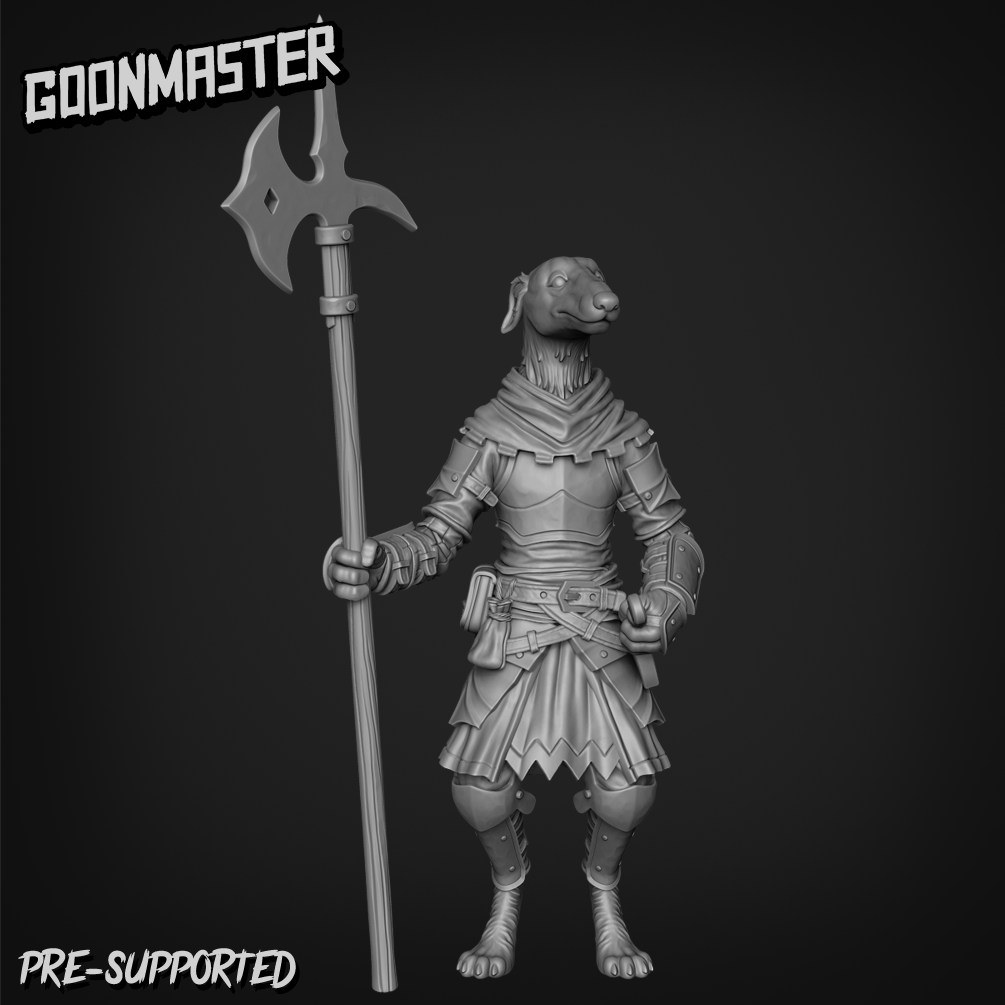 Borzoi With Halberd By Goon Master
