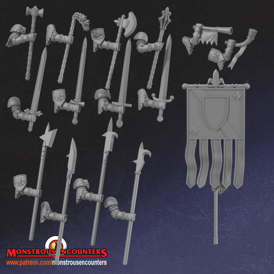 Breton Foot Knights Unit by Monstorous Encounters