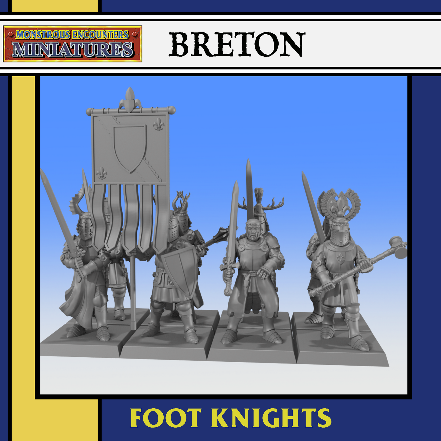 Breton Foot Knights Unit by Monstorous Encounters