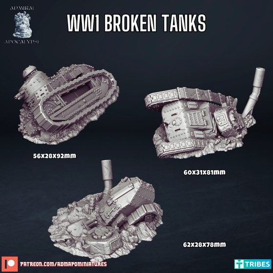 Broken WW1 Tanks