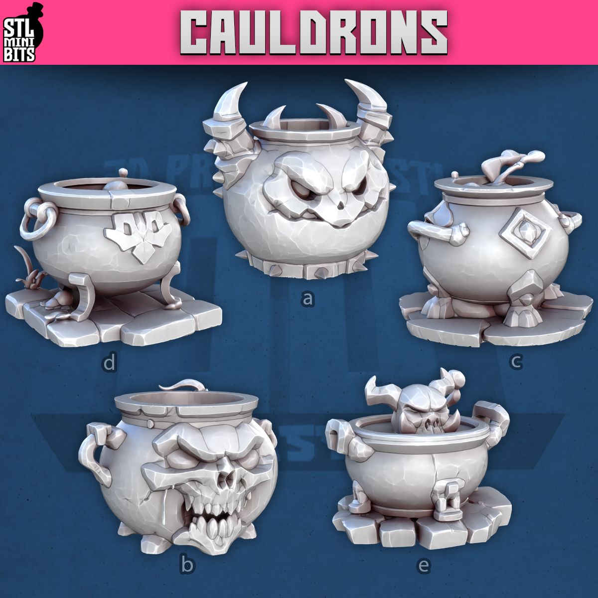 Cauldrons by STL Miniatures