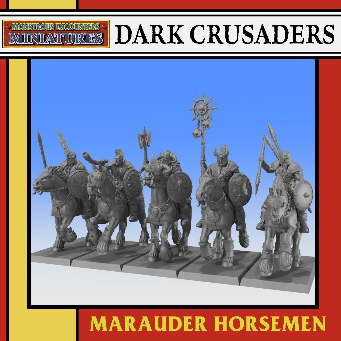 Dark Crusaders Marauder Horsemen Unit by Monstrous Encounters
