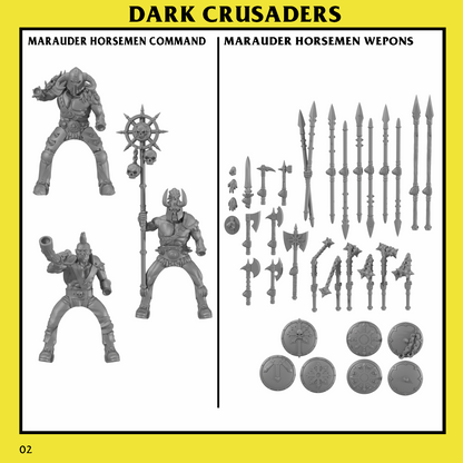 Dark Crusaders Marauder Horsemen Unit by Monstrous Encounters