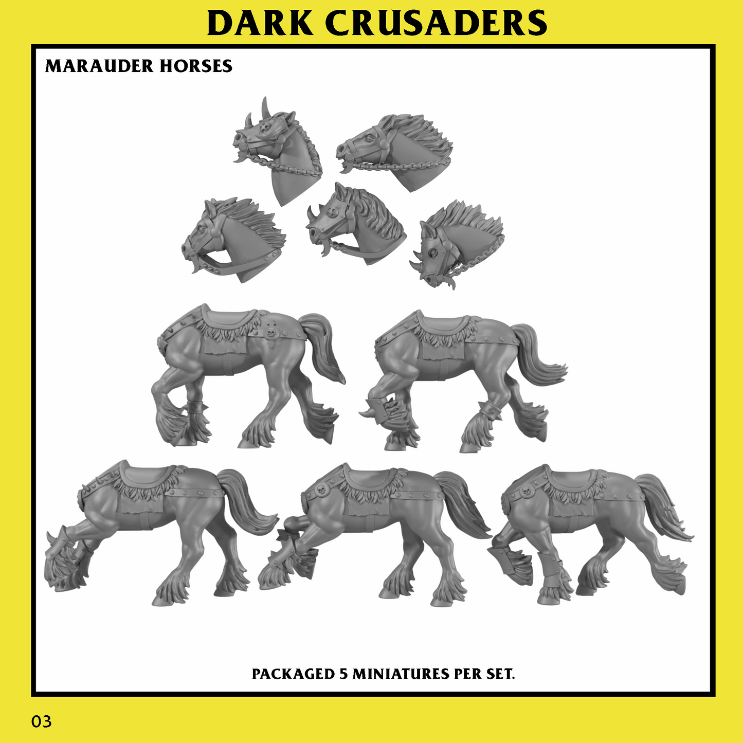 Dark Crusaders Marauder Horsemen Unit by Monstrous Encounters