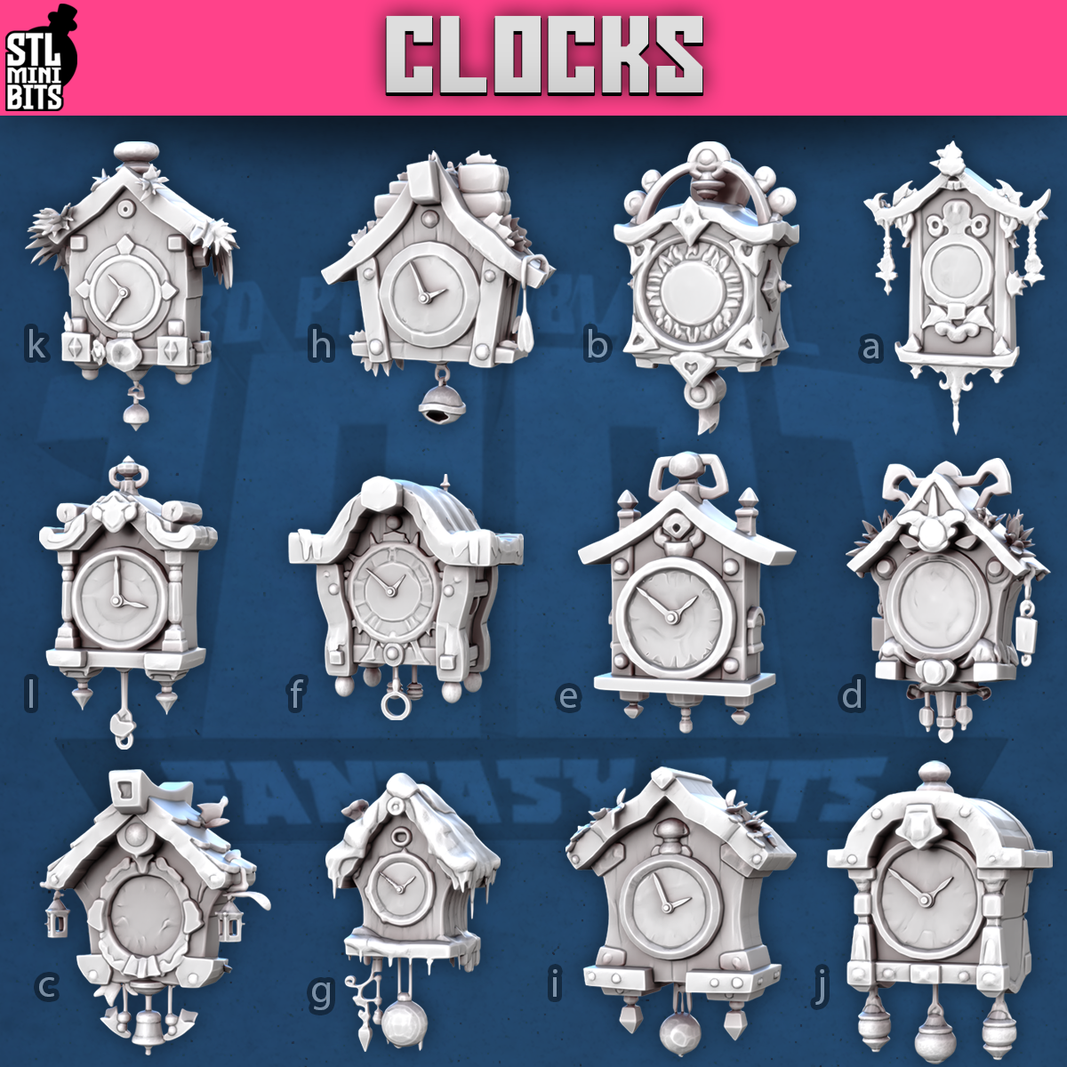 Clocks by STL Miniatures