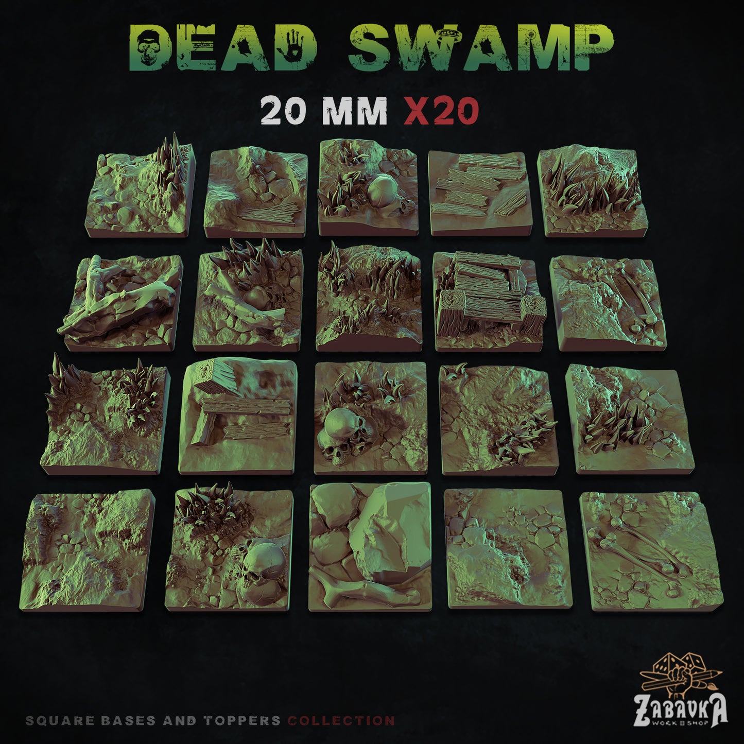 Dead Swamp Square Bases By Zabavka Workshop