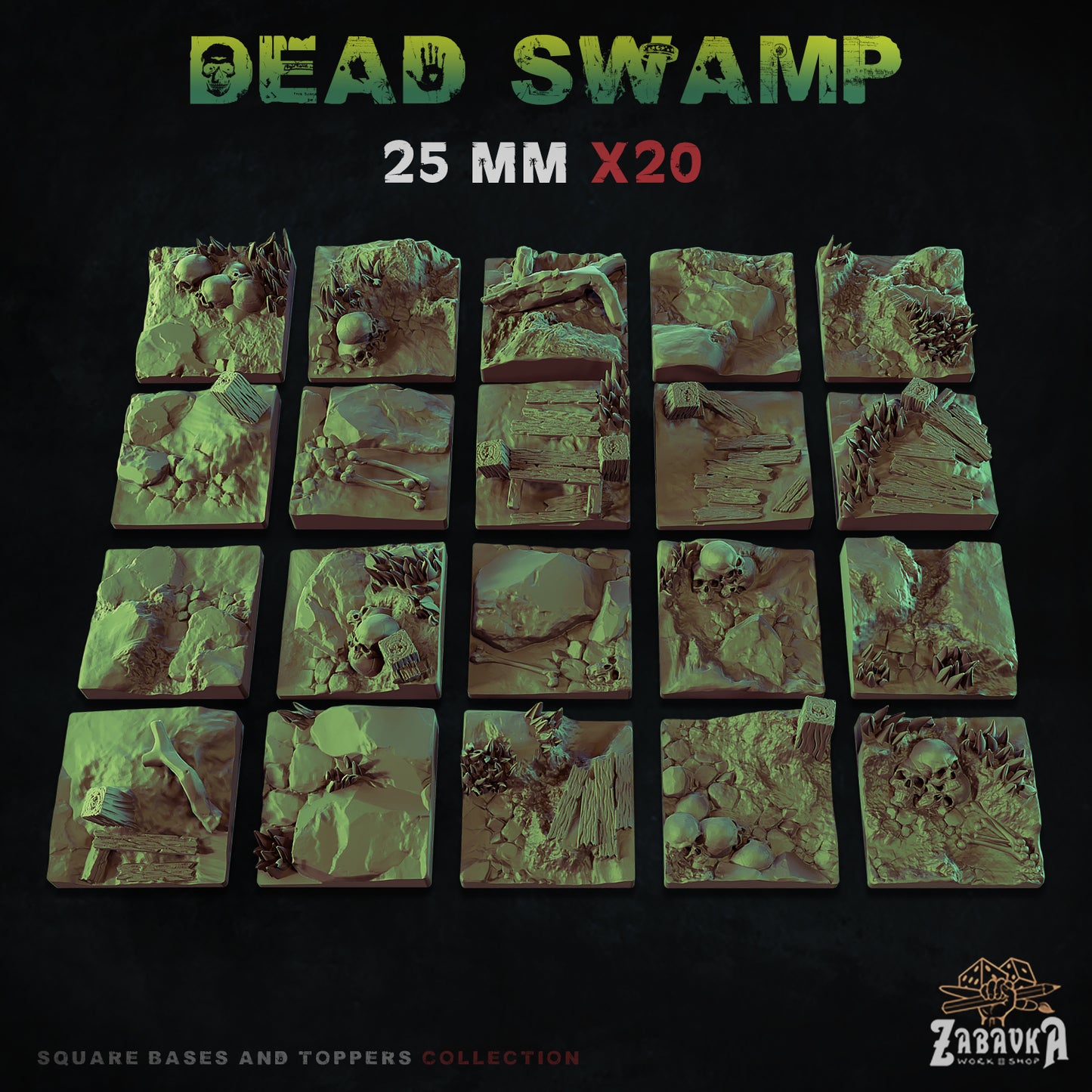 Dead Swamp Square Bases By Zabavka Workshop