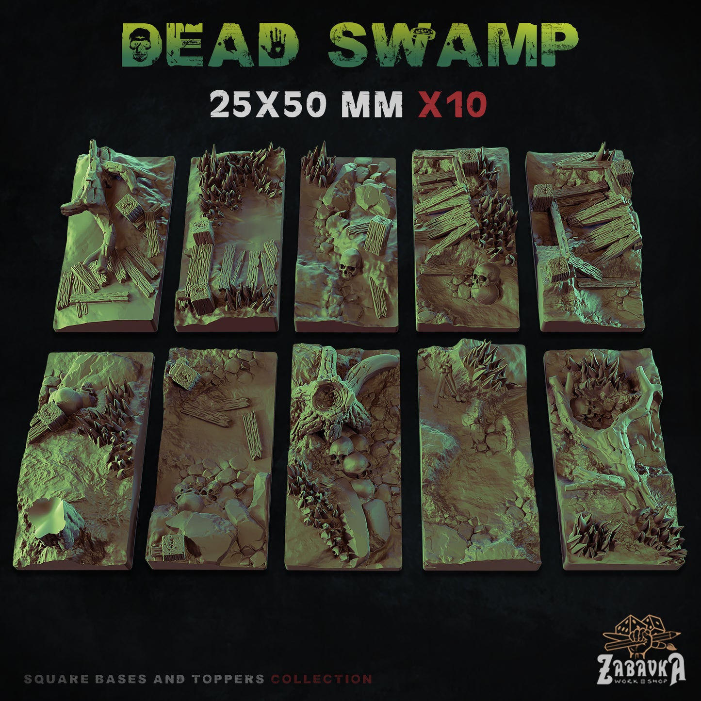 Dead Swamp Square Bases By Zabavka Workshop