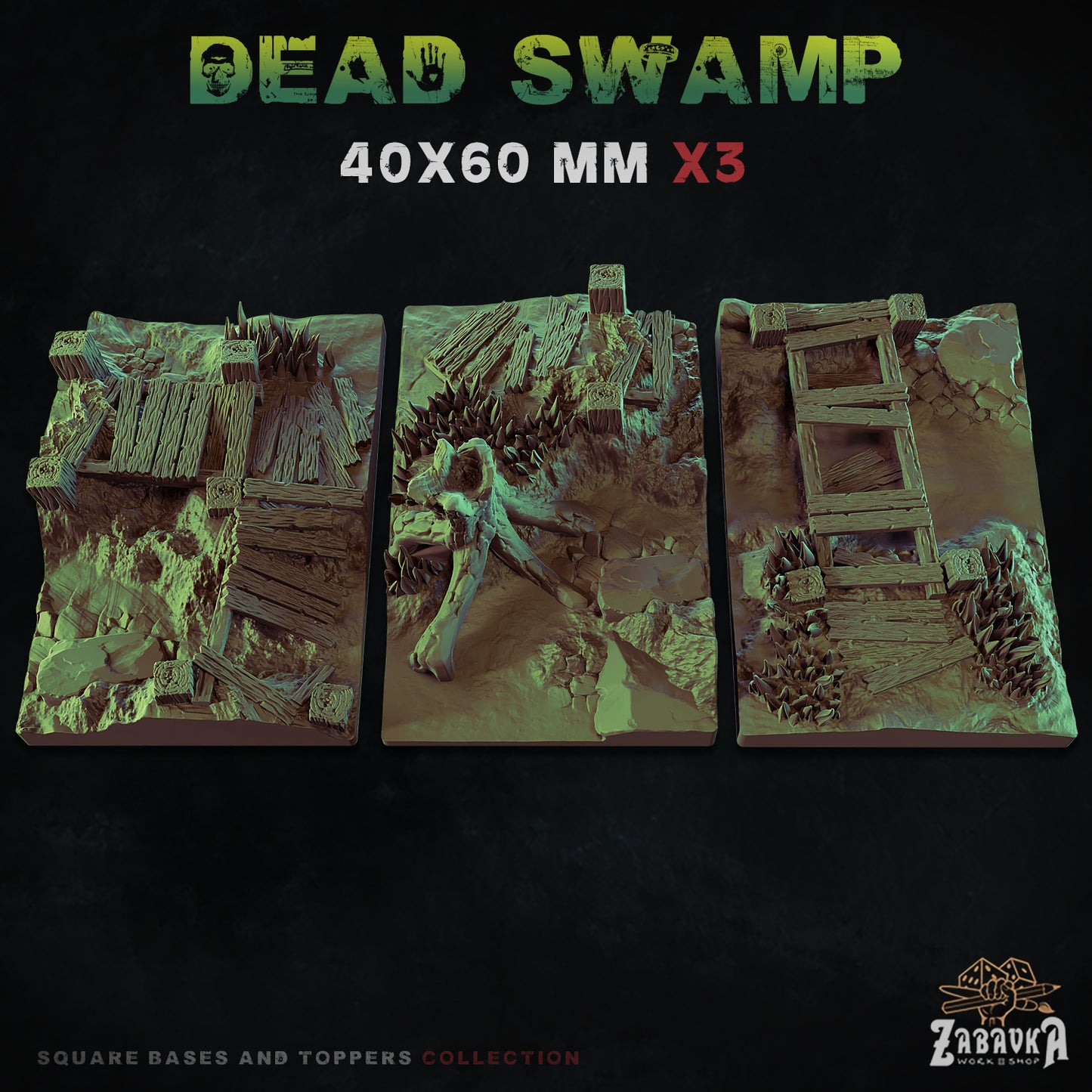 Dead Swamp Square Bases By Zabavka Workshop