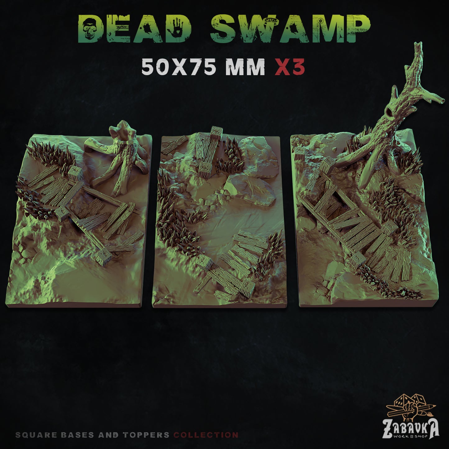 Dead Swamp Square Bases By Zabavka Workshop