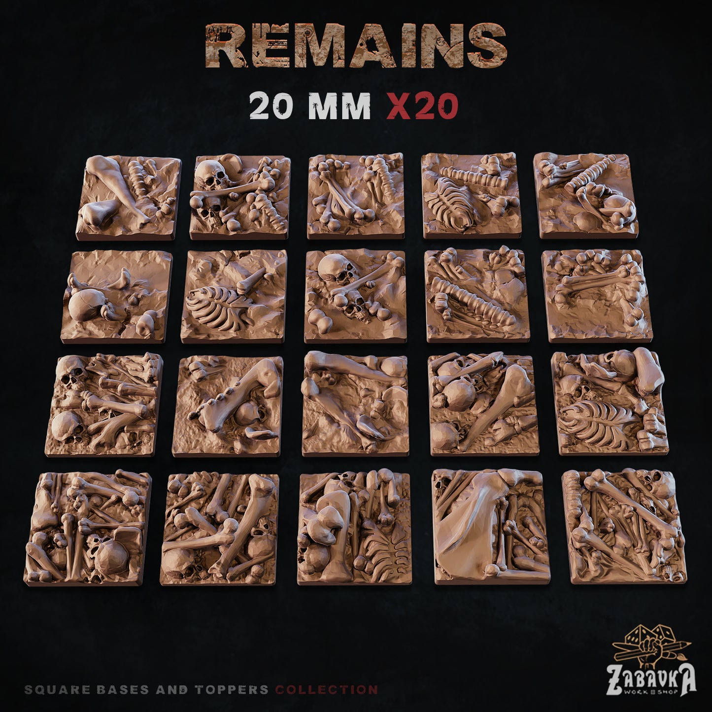 Remains Square Bases By Zabavka Workshop