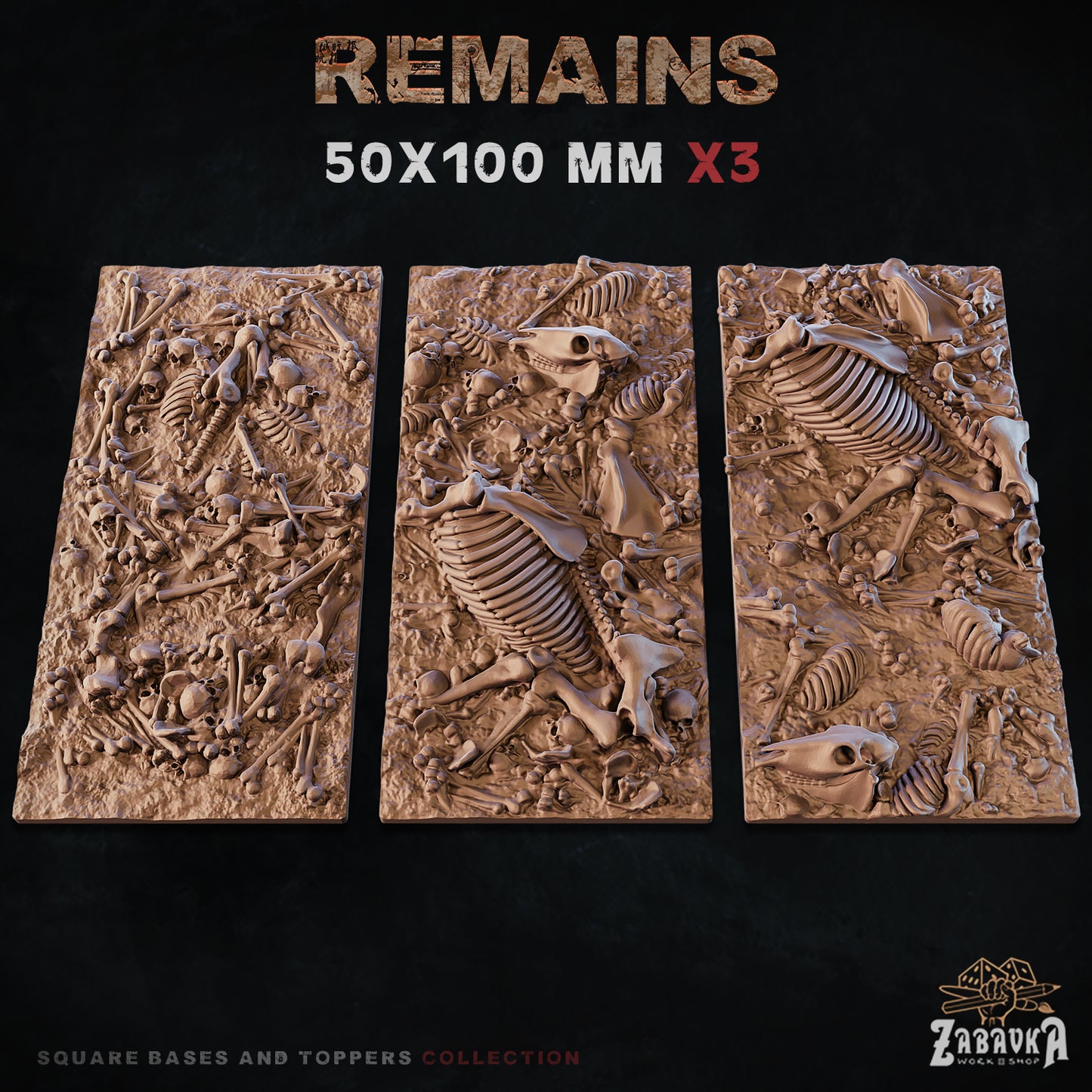 Remains Square Bases By Zabavka Workshop