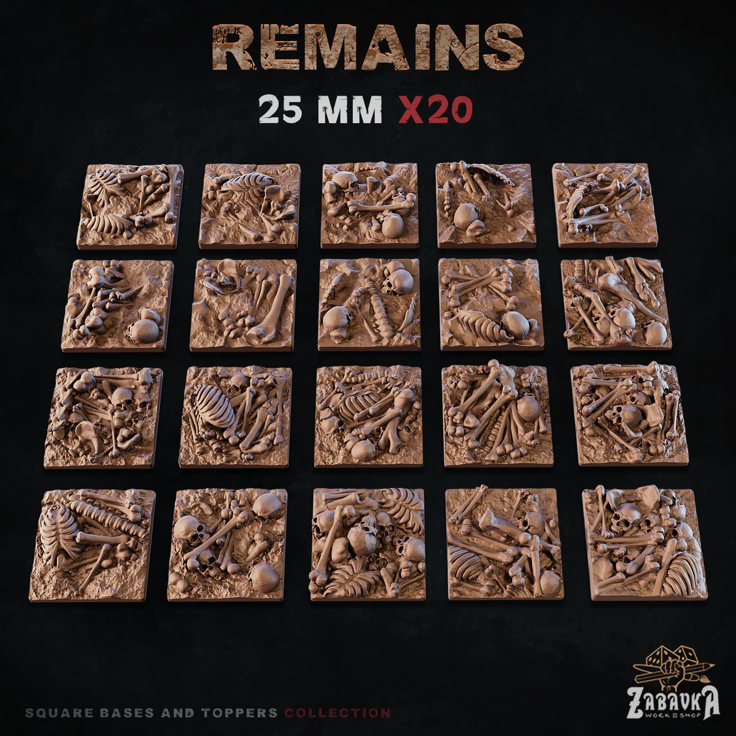 Remains Square Bases By Zabavka Workshop
