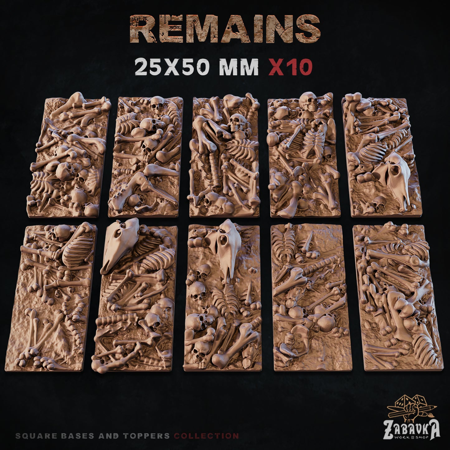 Remains Square Bases By Zabavka Workshop