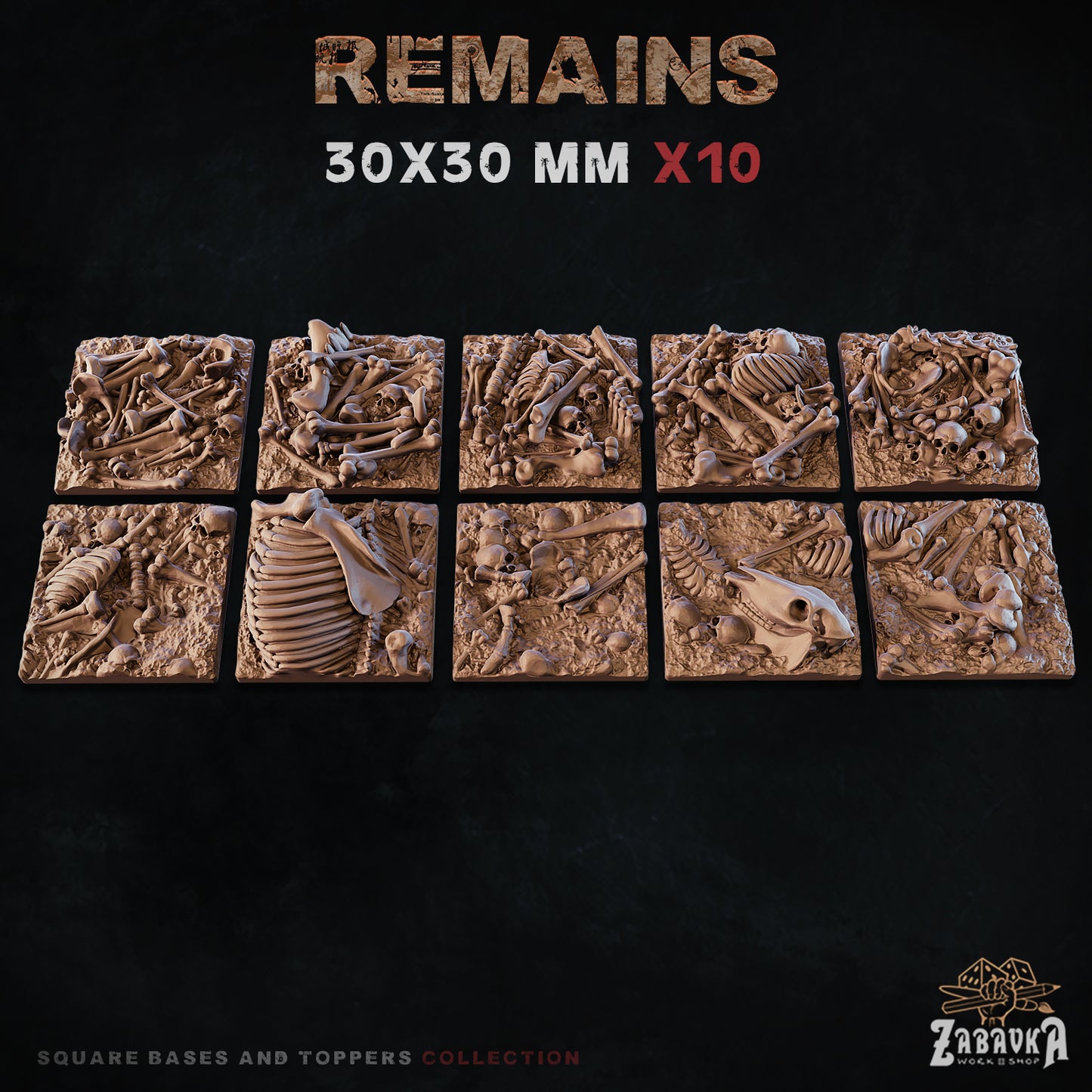 Remains Square Bases By Zabavka Workshop