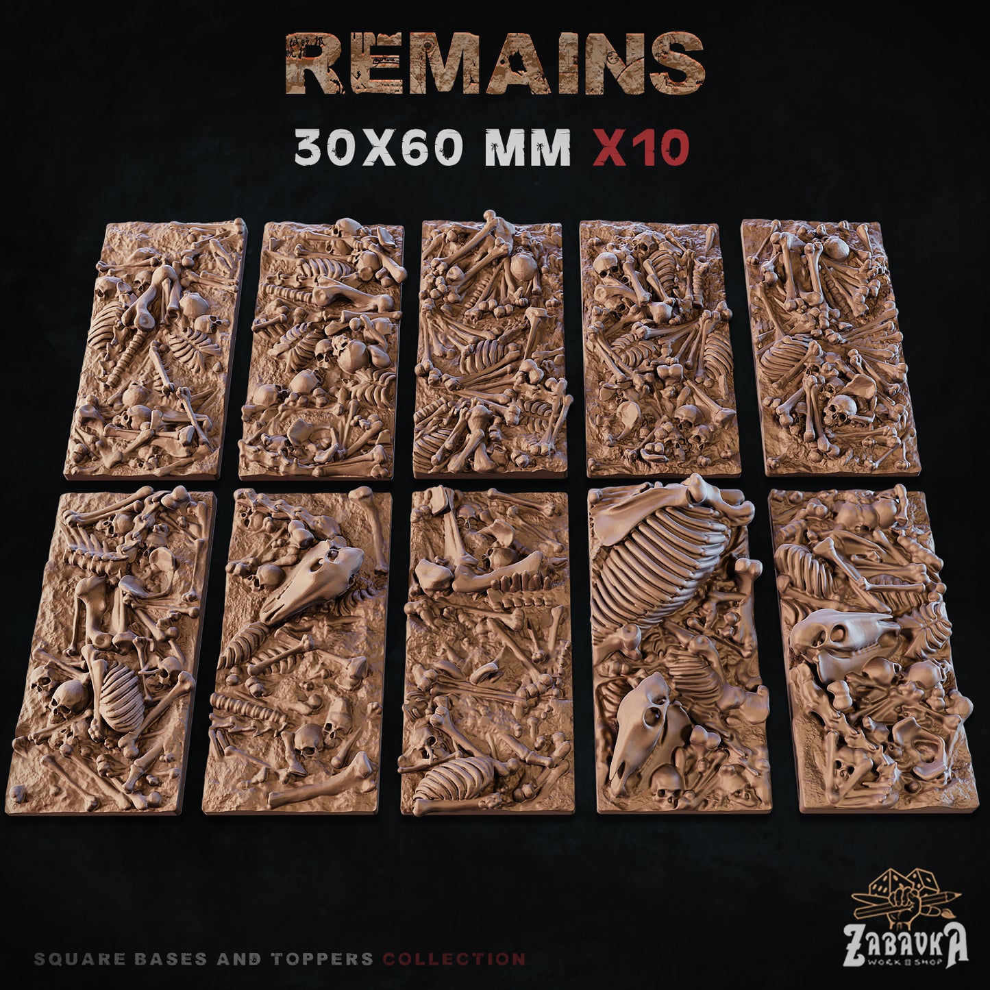 Remains Square Bases By Zabavka Workshop