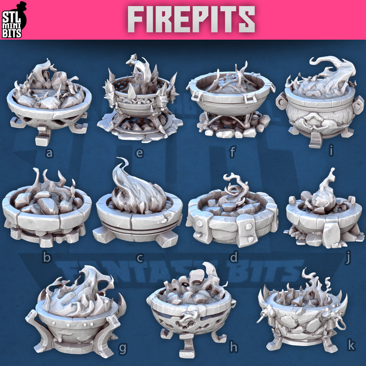 Firepits by STL Miniatures