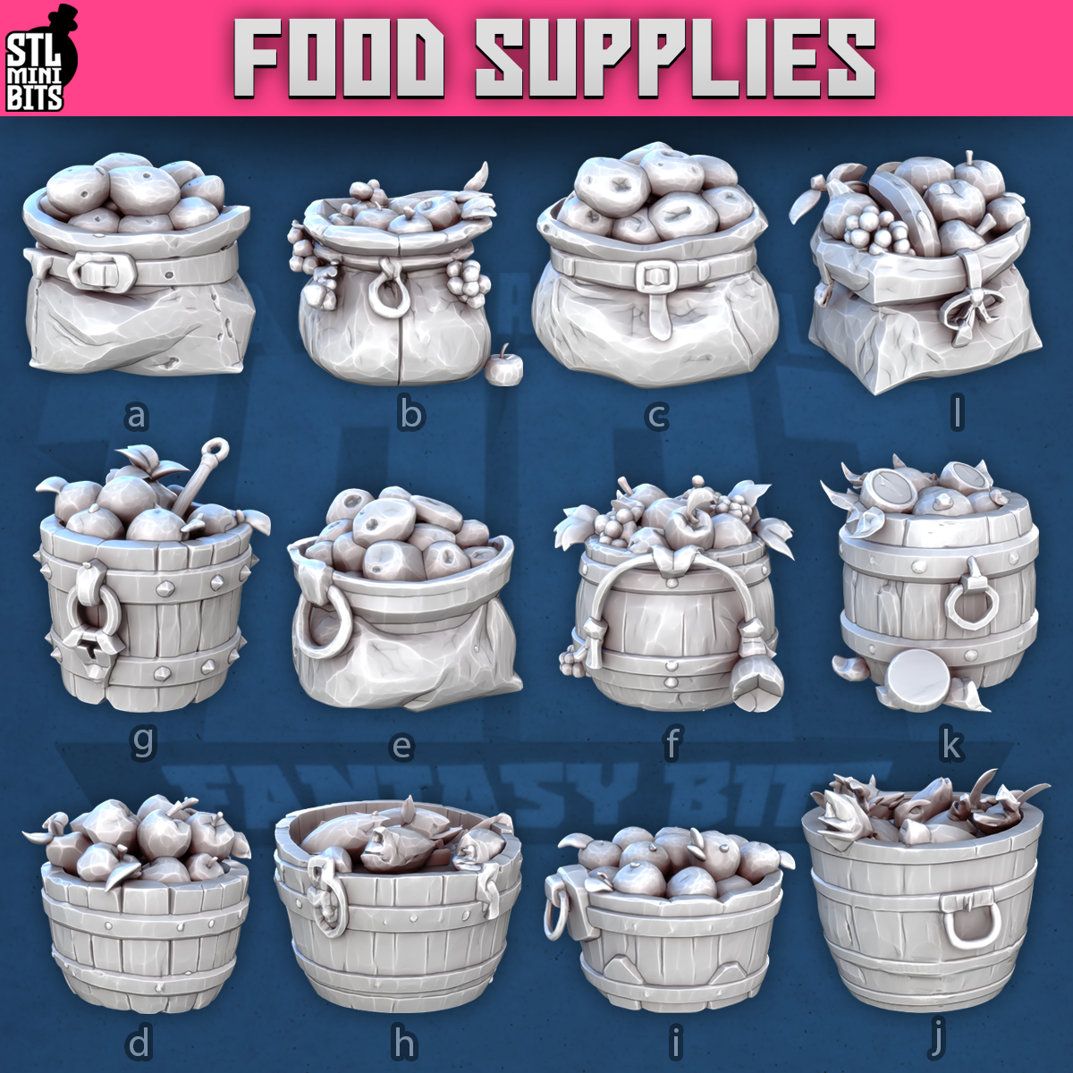 Food Supplies by STL Miniatures