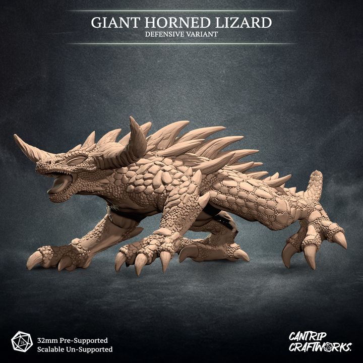 Giant Horned Lizard - Defensive Variant