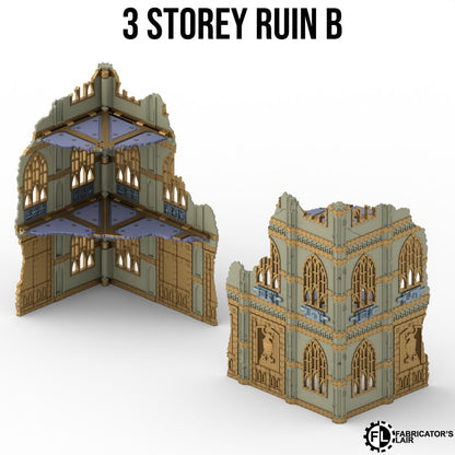 11th Edition Folding Terrain - Gothic Ruins Set