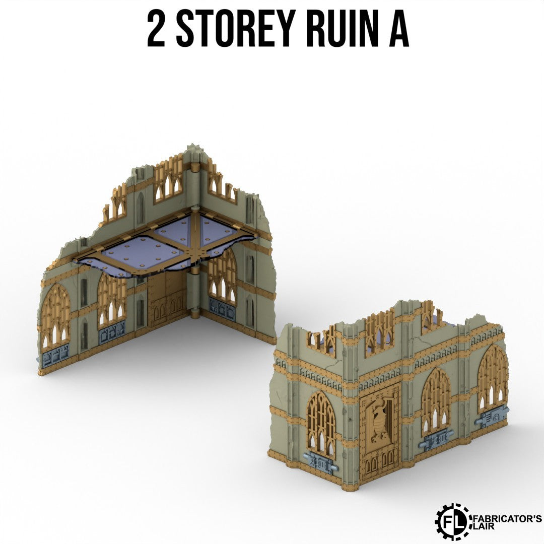 11th Edition Folding Terrain - Gothic Ruins Set