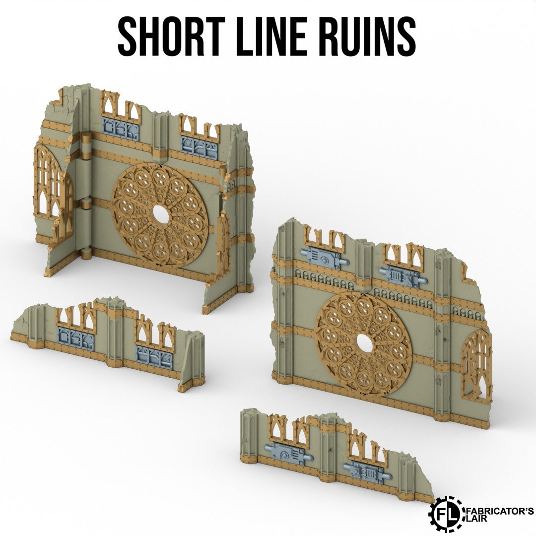 11th Edition Folding Terrain - Gothic Ruins Set