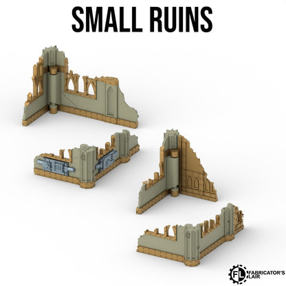 11th Edition Folding Terrain - Gothic Ruins Set