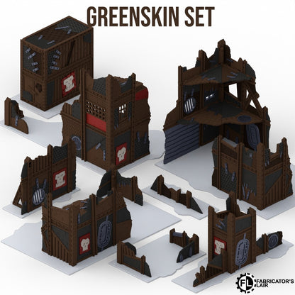11th Edition Folding Terrain - Greenskin Ruins Set