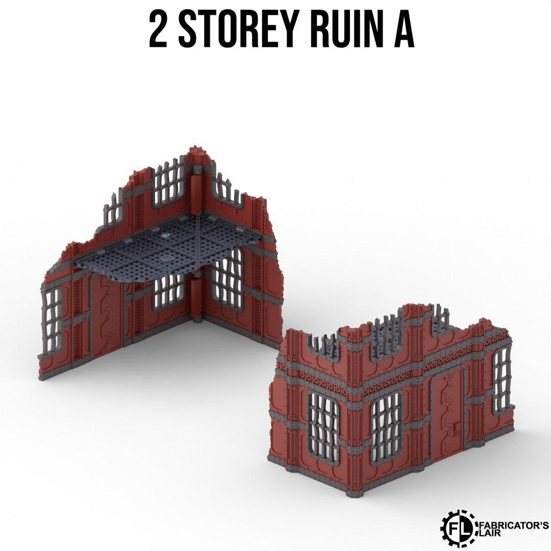 11th Edition Folding Terrain - Industrial Ruins Set