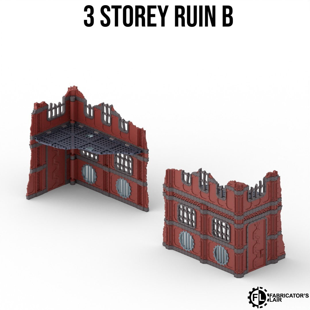 11th Edition Folding Terrain - Industrial Ruins Set