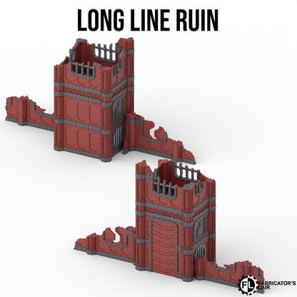 11th Edition Folding Terrain - Industrial Ruins Set