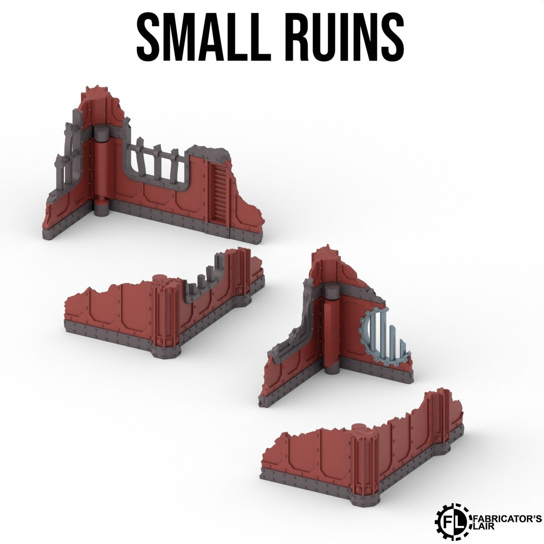 11th Edition Folding Terrain - Industrial Ruins Set