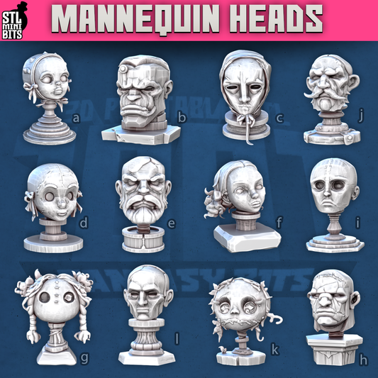 Mannequin Heads by STL Miniatures