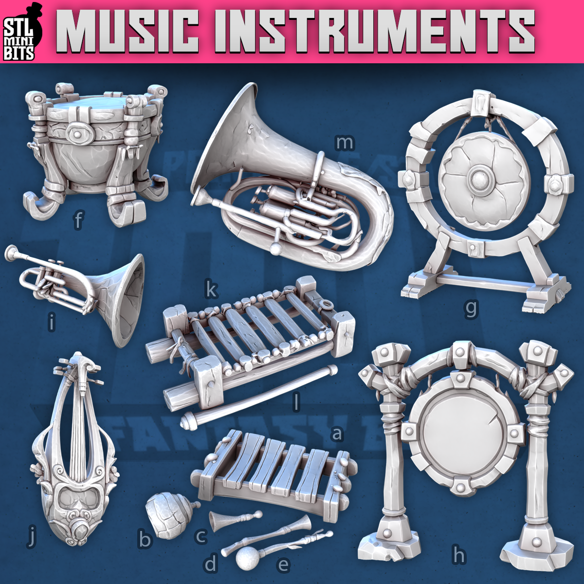 Music Instruments by STL Miniatures