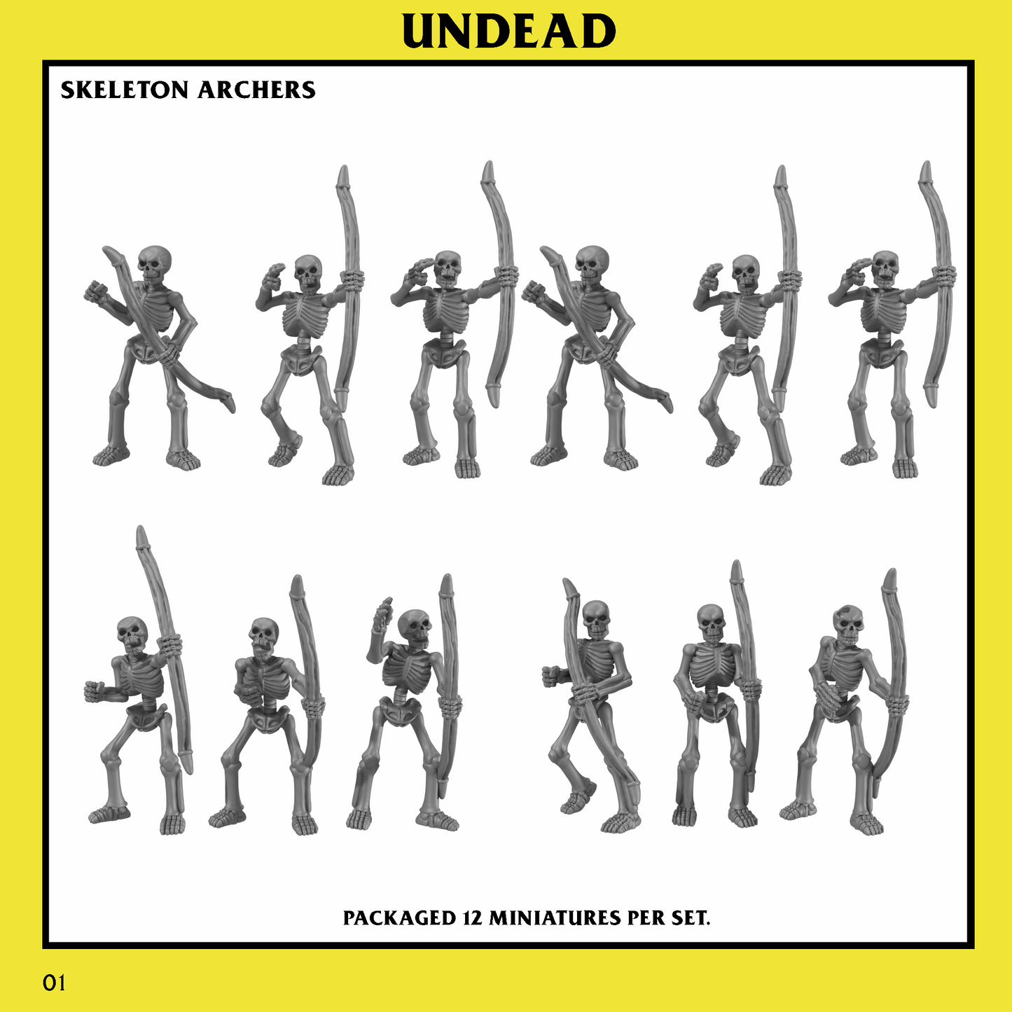 Undead Skeleton Horde Archers Unit by Monstrous Encounters