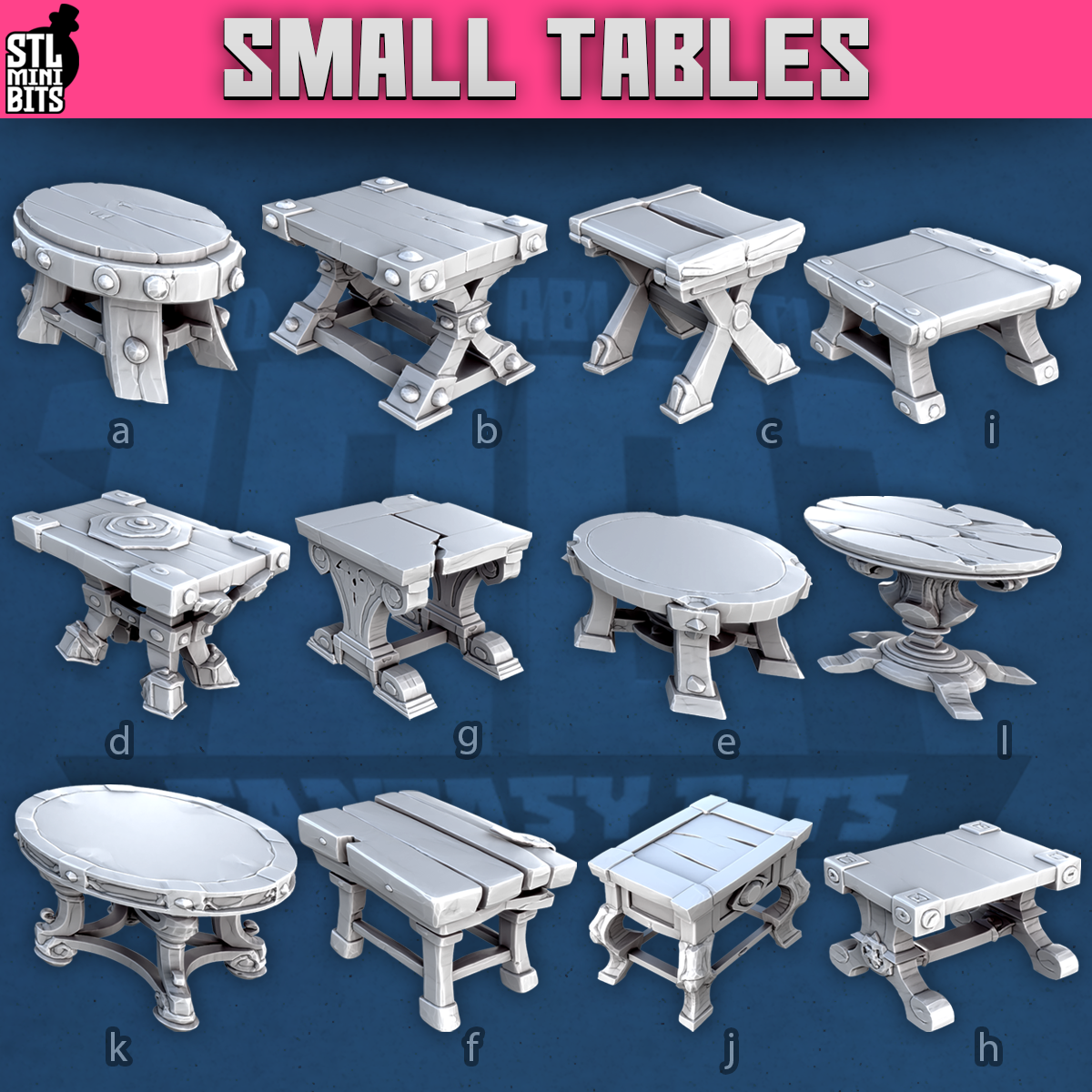 Small Tables by STL Miniatures