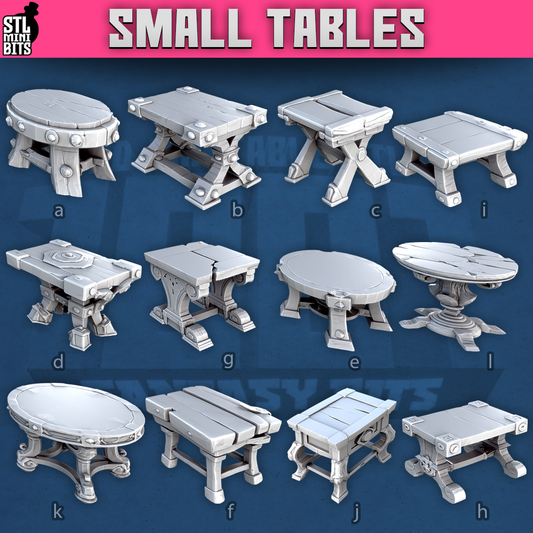 Small Tables by STL Miniatures