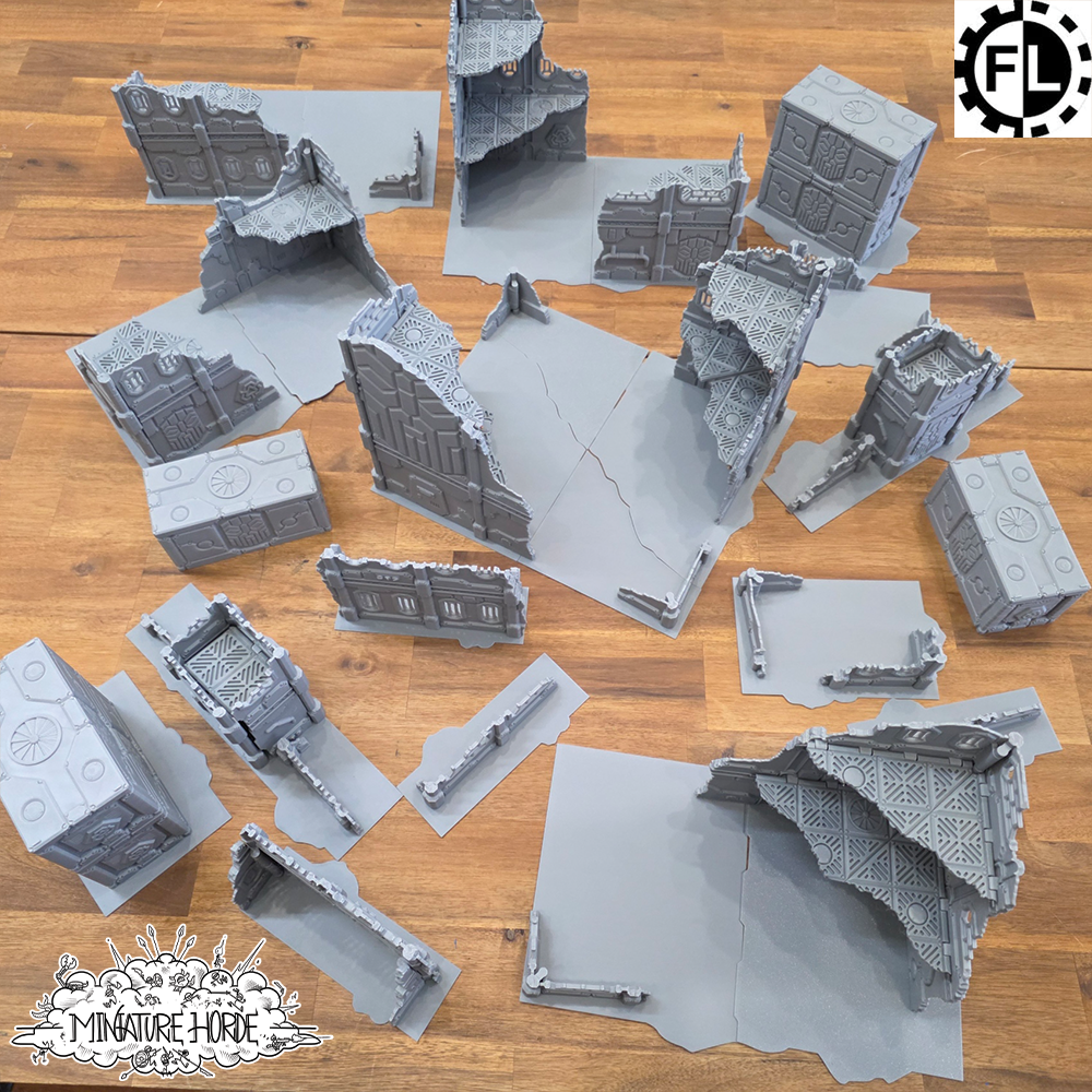 11th Edition Folding Terrain - Space Dwarf  Ruins Set