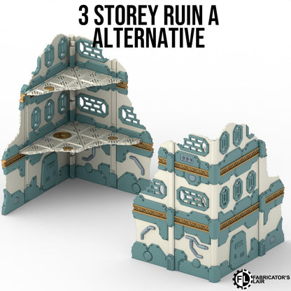 11th Edition Folding Terrain - Space Dwarf  Ruins Set