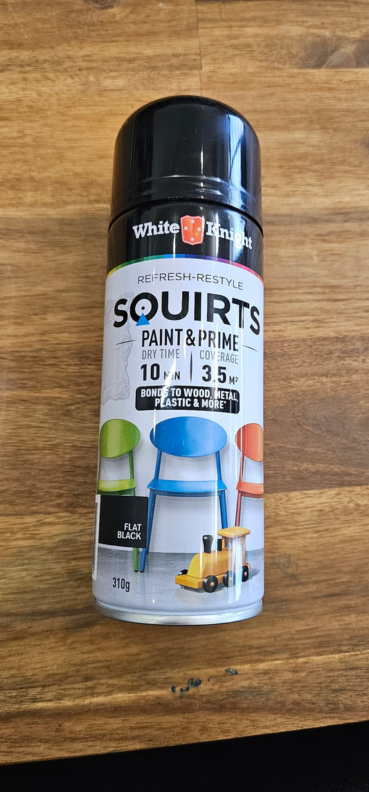 Squirts Flat black primer