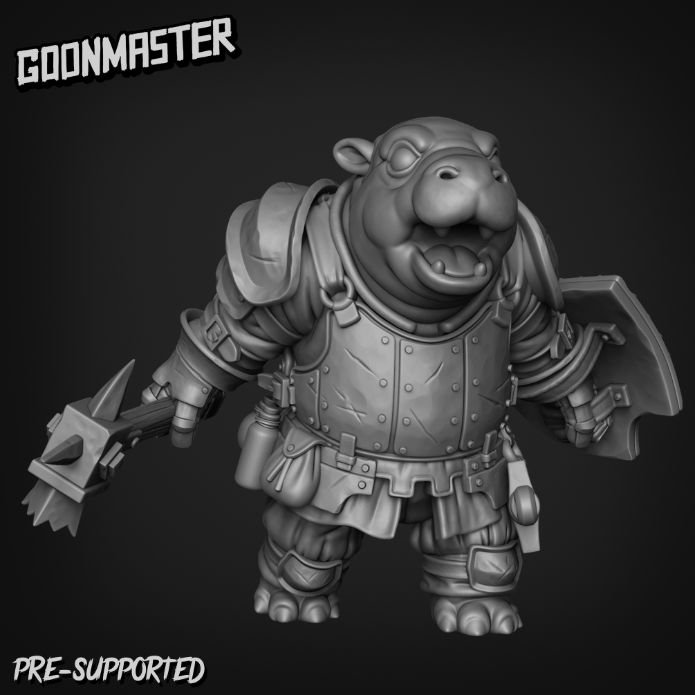 Tiny Hippo Knight By Goon Master
