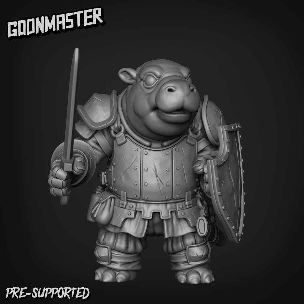 Tiny Hippo Knight By Goon Master