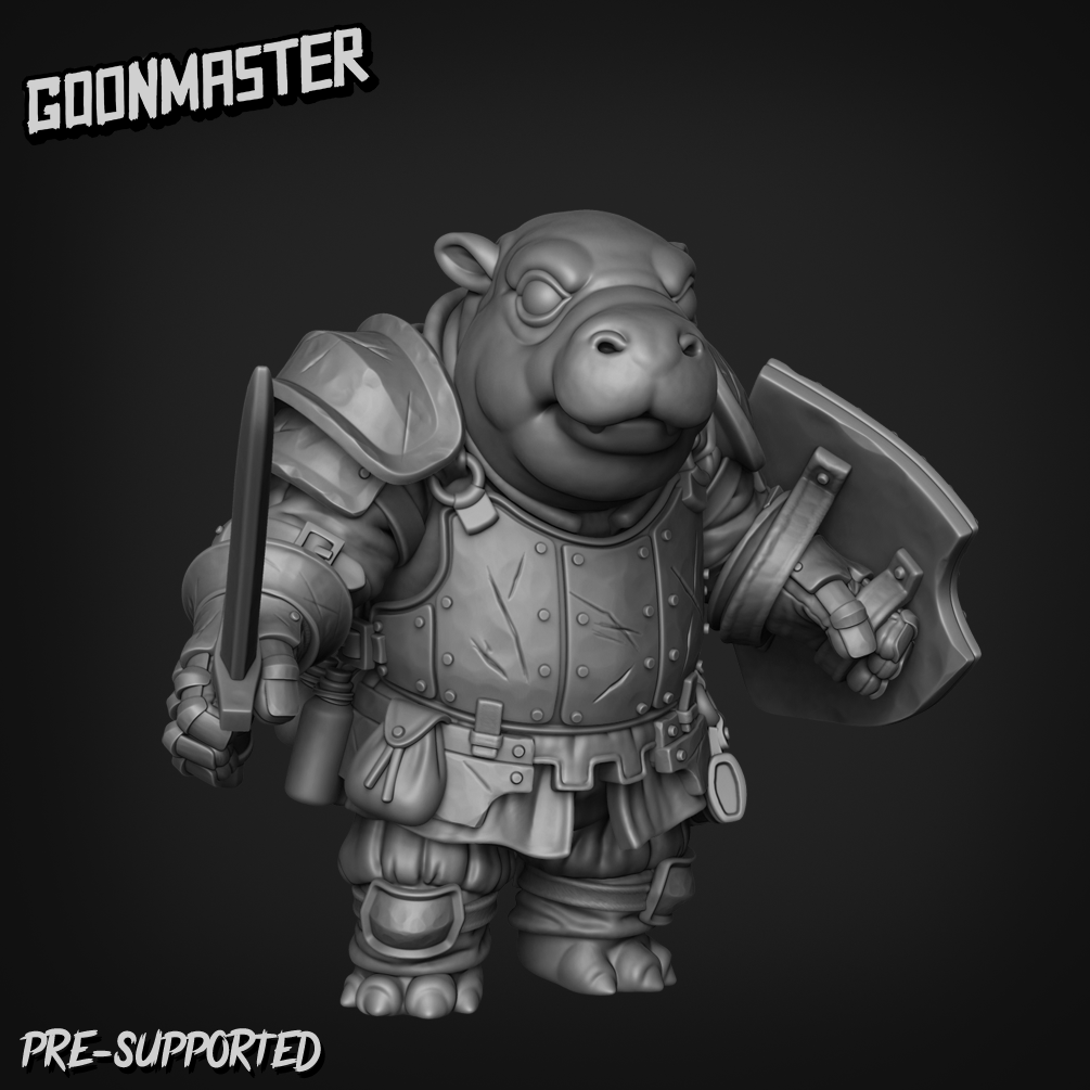 Tiny Hippo Knight By Goon Master