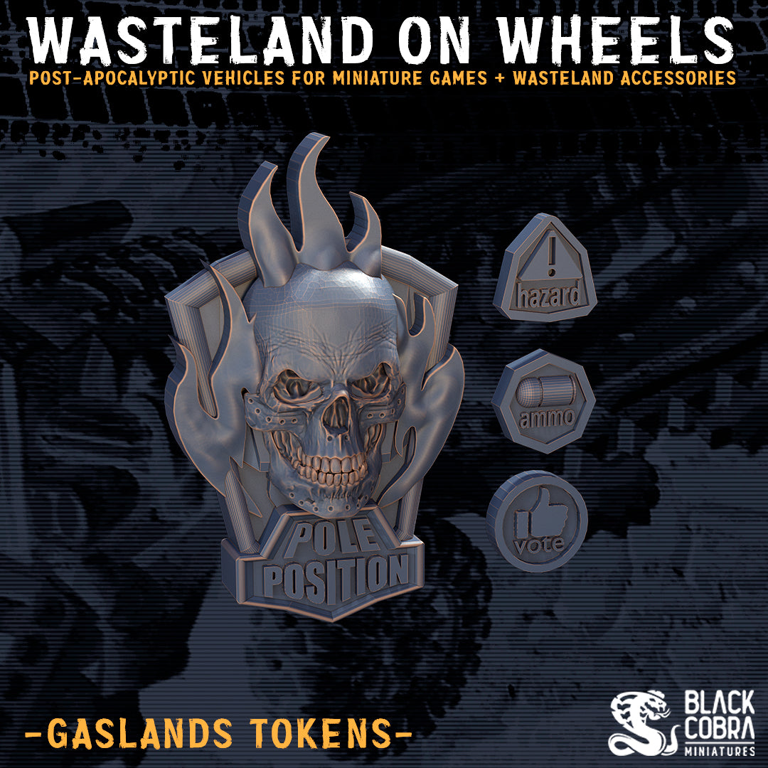 Tokens Gaslands Compatible - Wasteland on Wheels