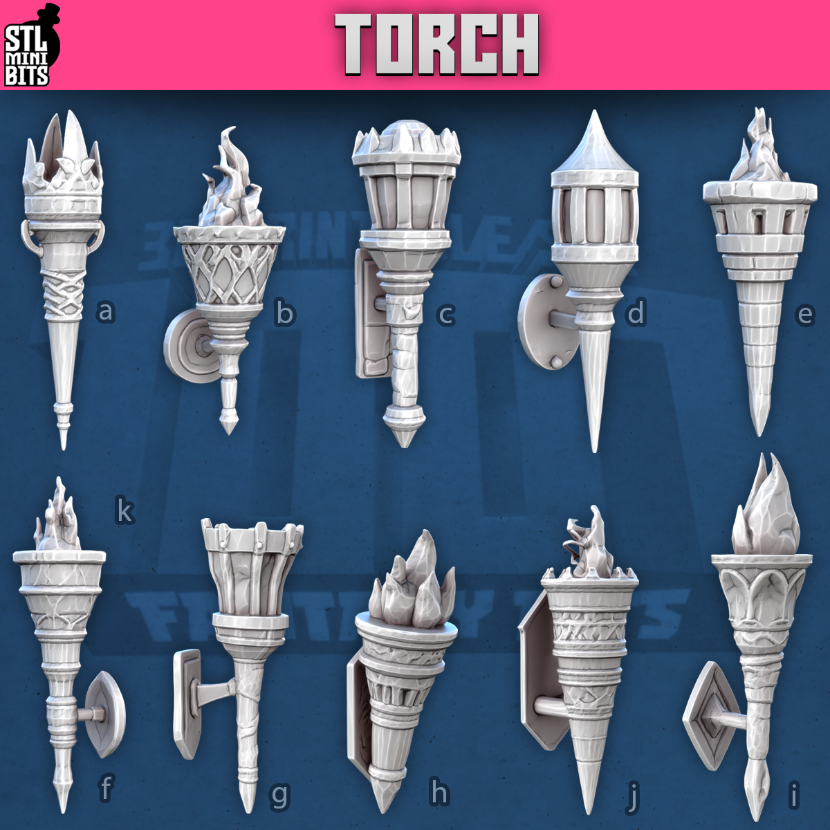 Torches by STL Miniatures